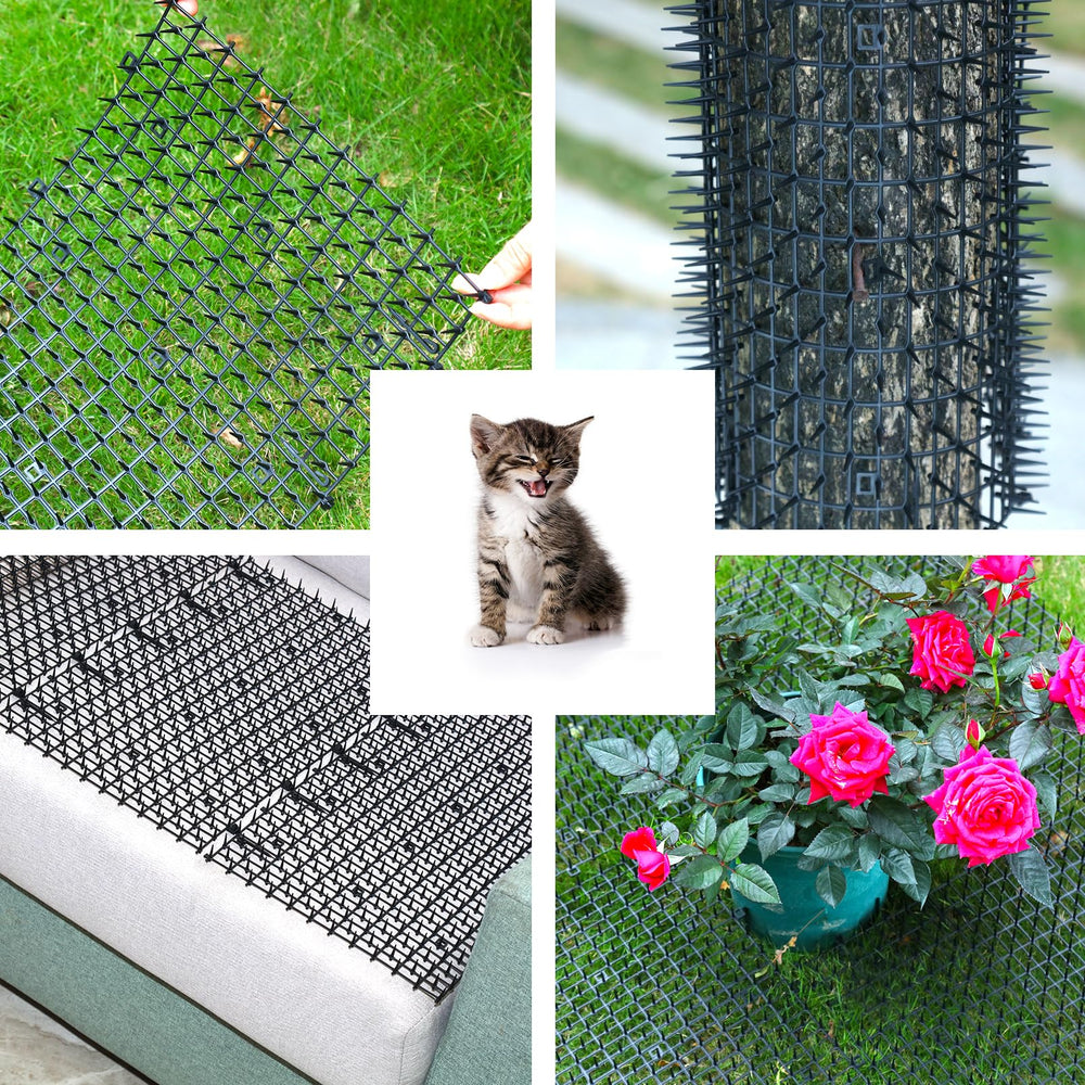 Bynccea Cat Scat Mat helps prevent climbing around pots and garden areas.