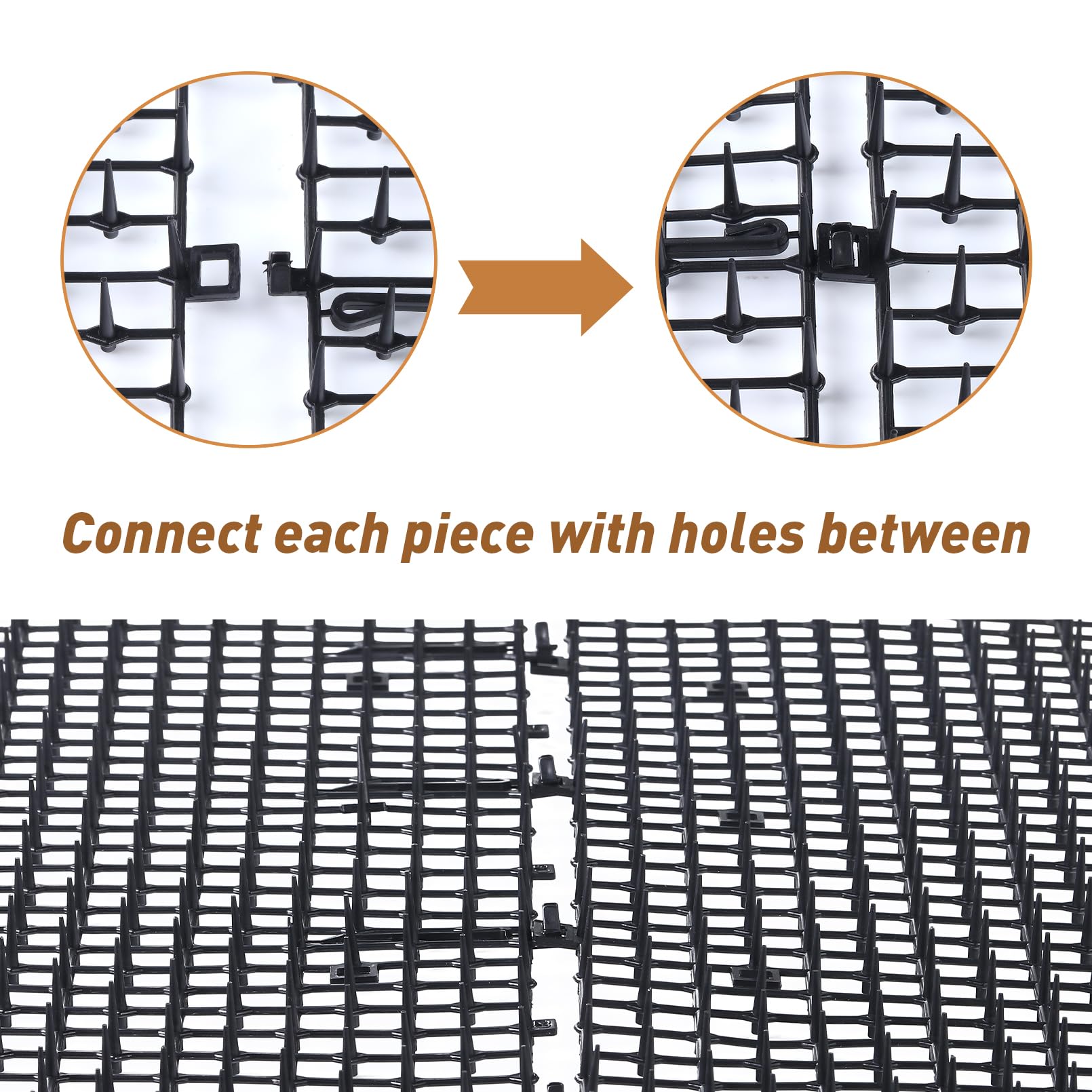Bynccea Cat Scat Mat made of durable PP protects plants and containers outdoors.