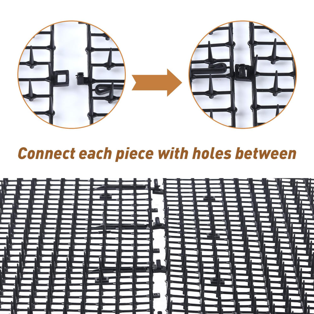 Bynccea Cat Scat Mat made of durable PP protects plants and containers outdoors.