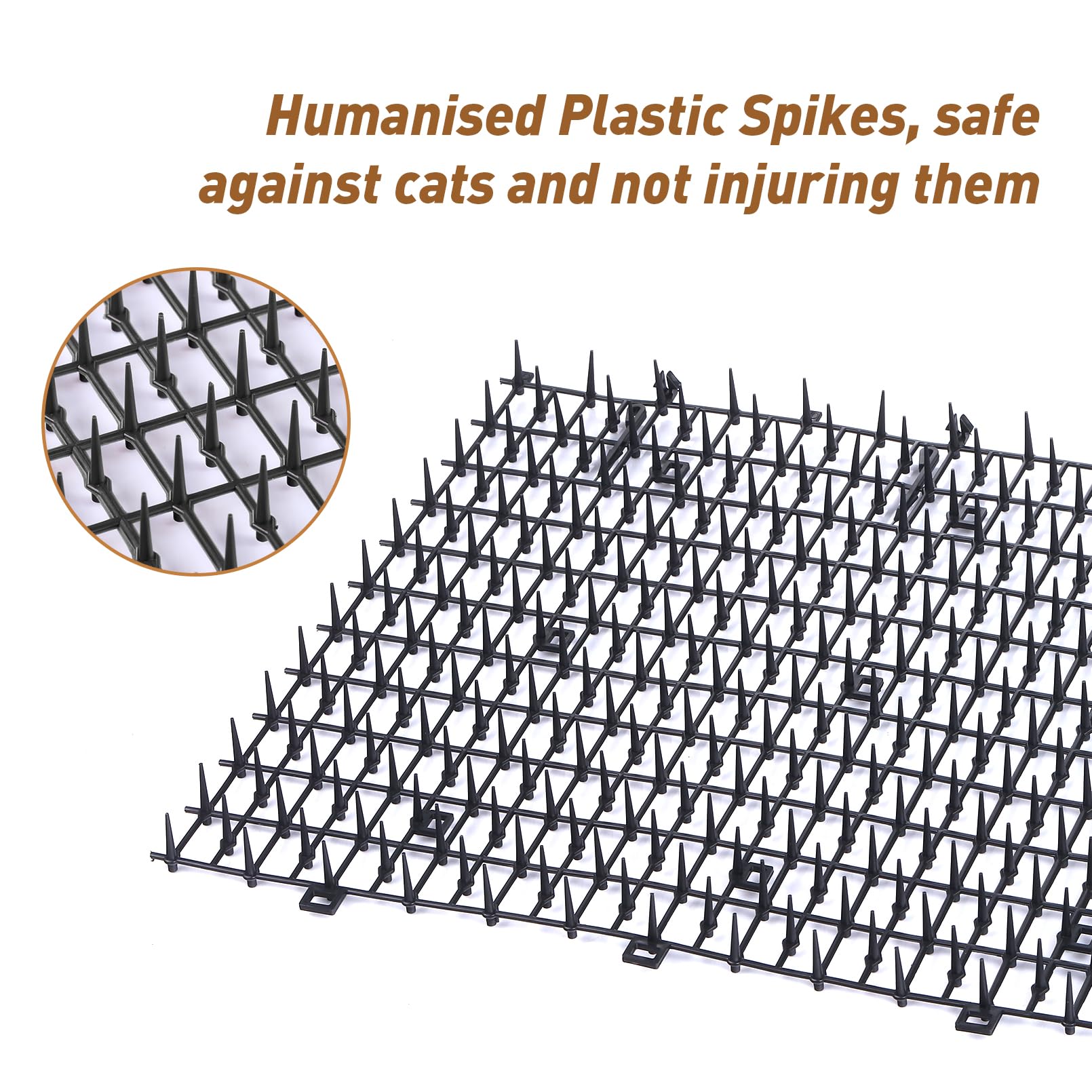 Bynccea Cat Scat Mat can wrap around yard features such as poles and trees.