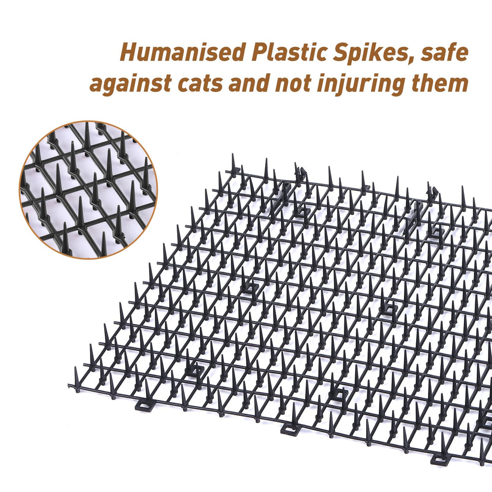 Bynccea Cat Scat Mat can wrap around yard features such as poles and trees.