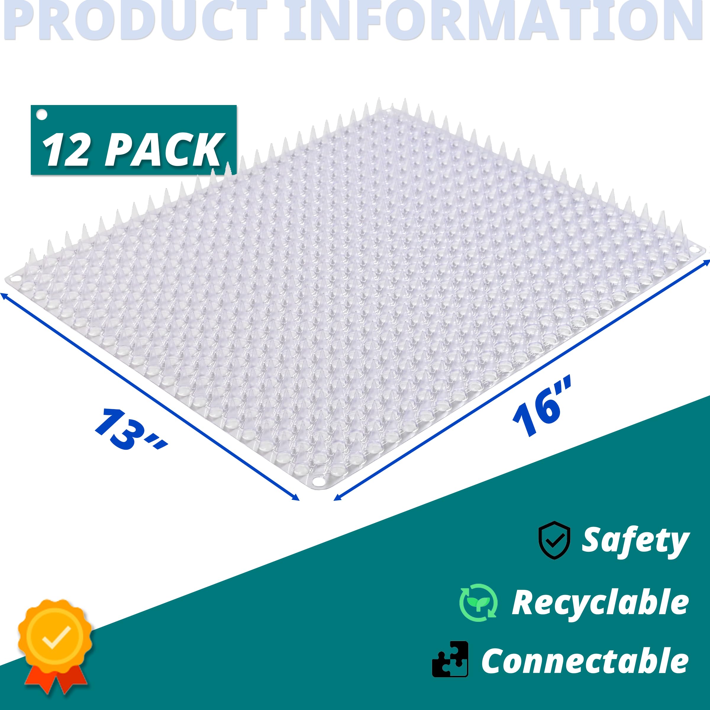 BYTEBAY scat mat 16x13 inch provides protective coverage for furniture and plants.