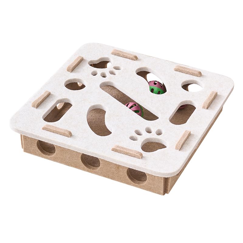 BZDBZD interactive puzzle feeder with felt maze box for mental enrichment