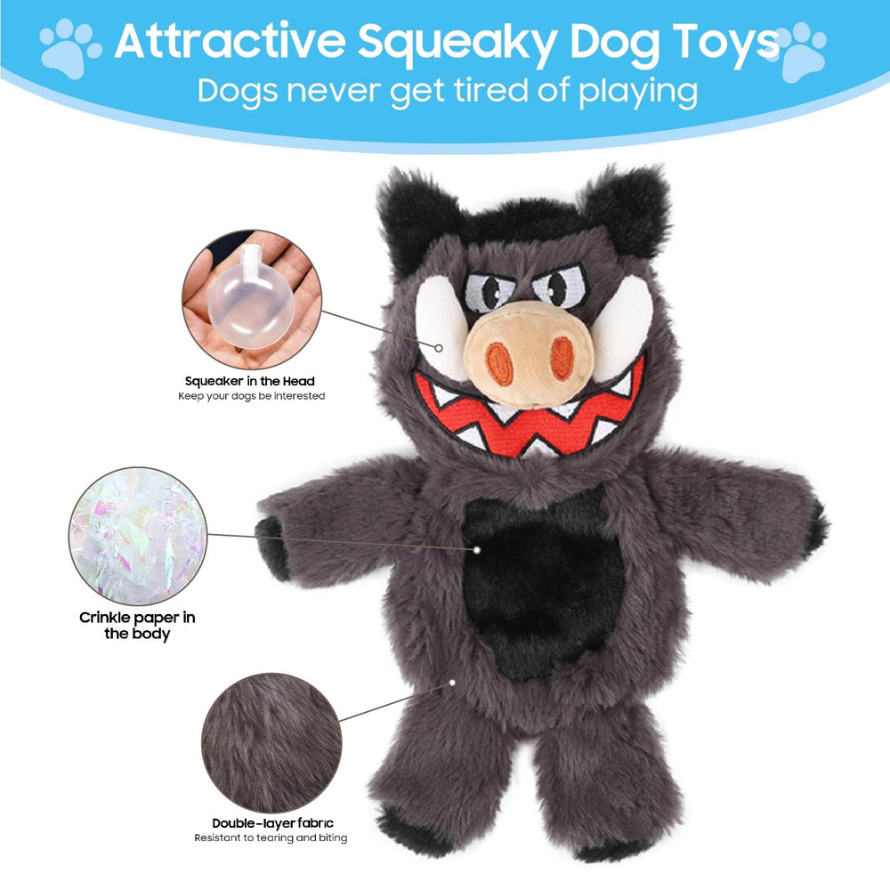 Bzonsmart hippopotamus dog toy soft plush designed for teething-friendly play