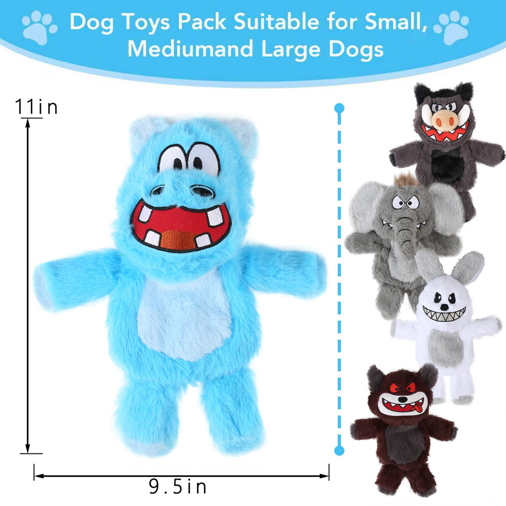 Bzonsmart hippo plush dog toy 2 offers interactive play and fetch fun.