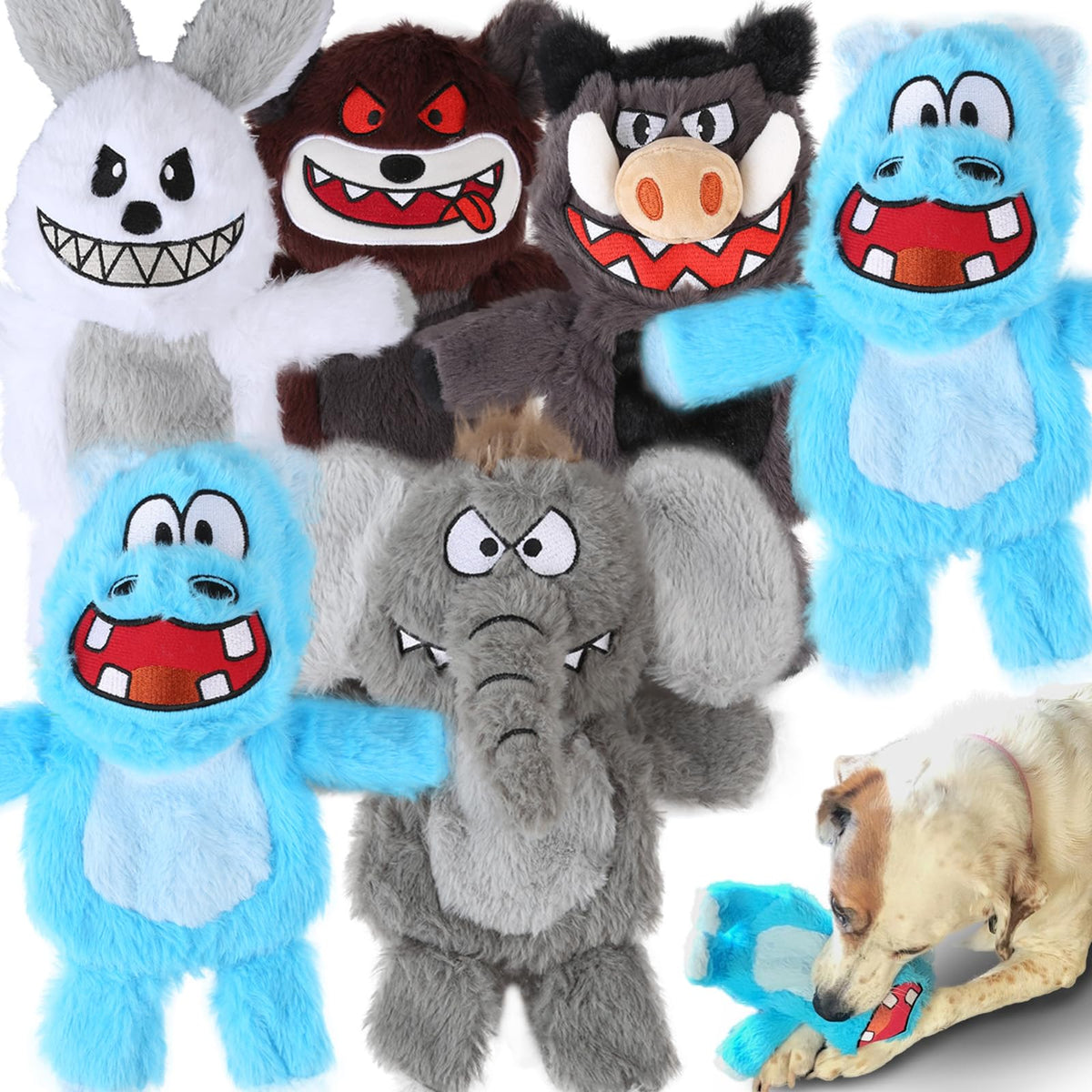 Bzonsmart wild boar plush dog toy for interactive play and cuddling.