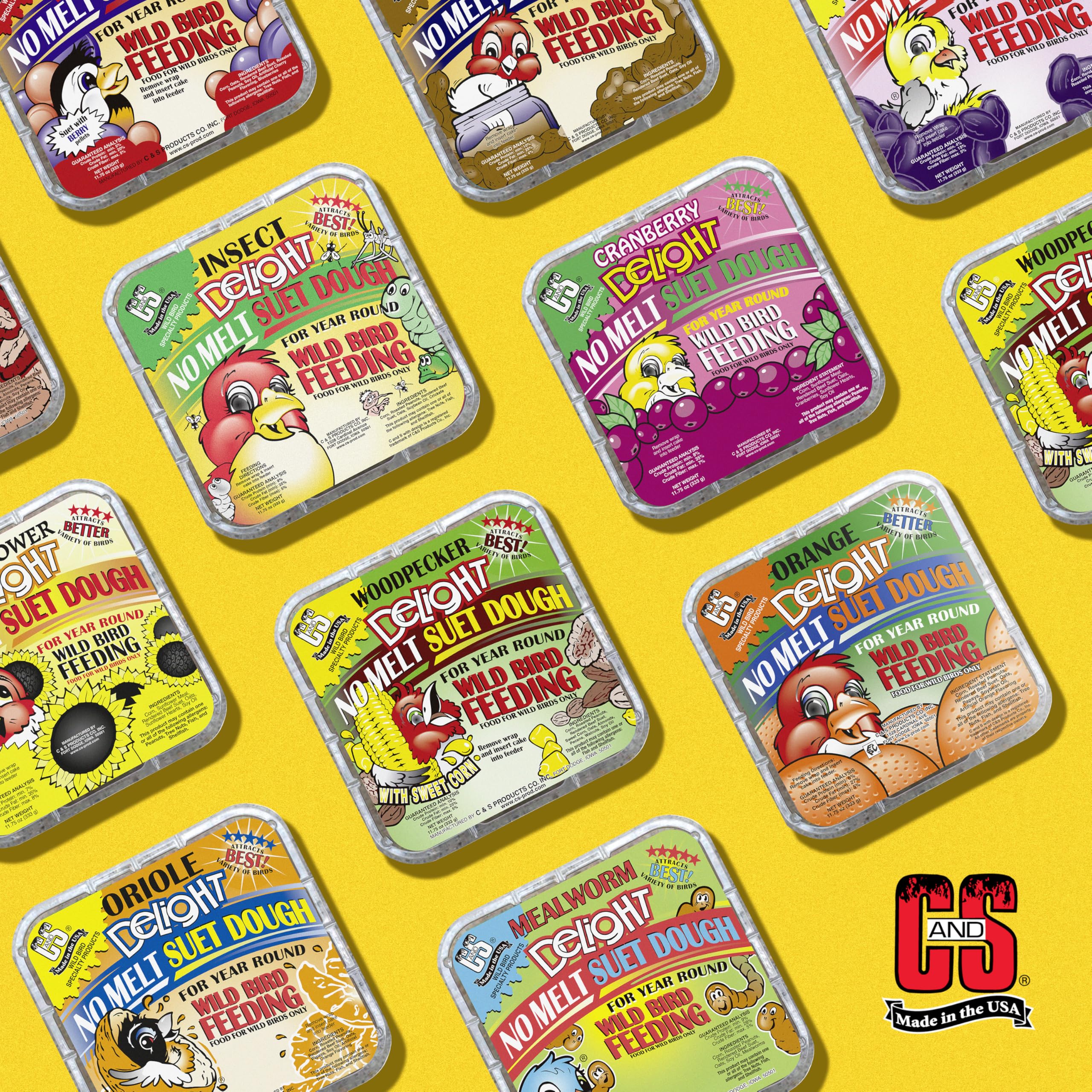 C&S Insect Delight No Melt Suet Dough offers multiple flavors.