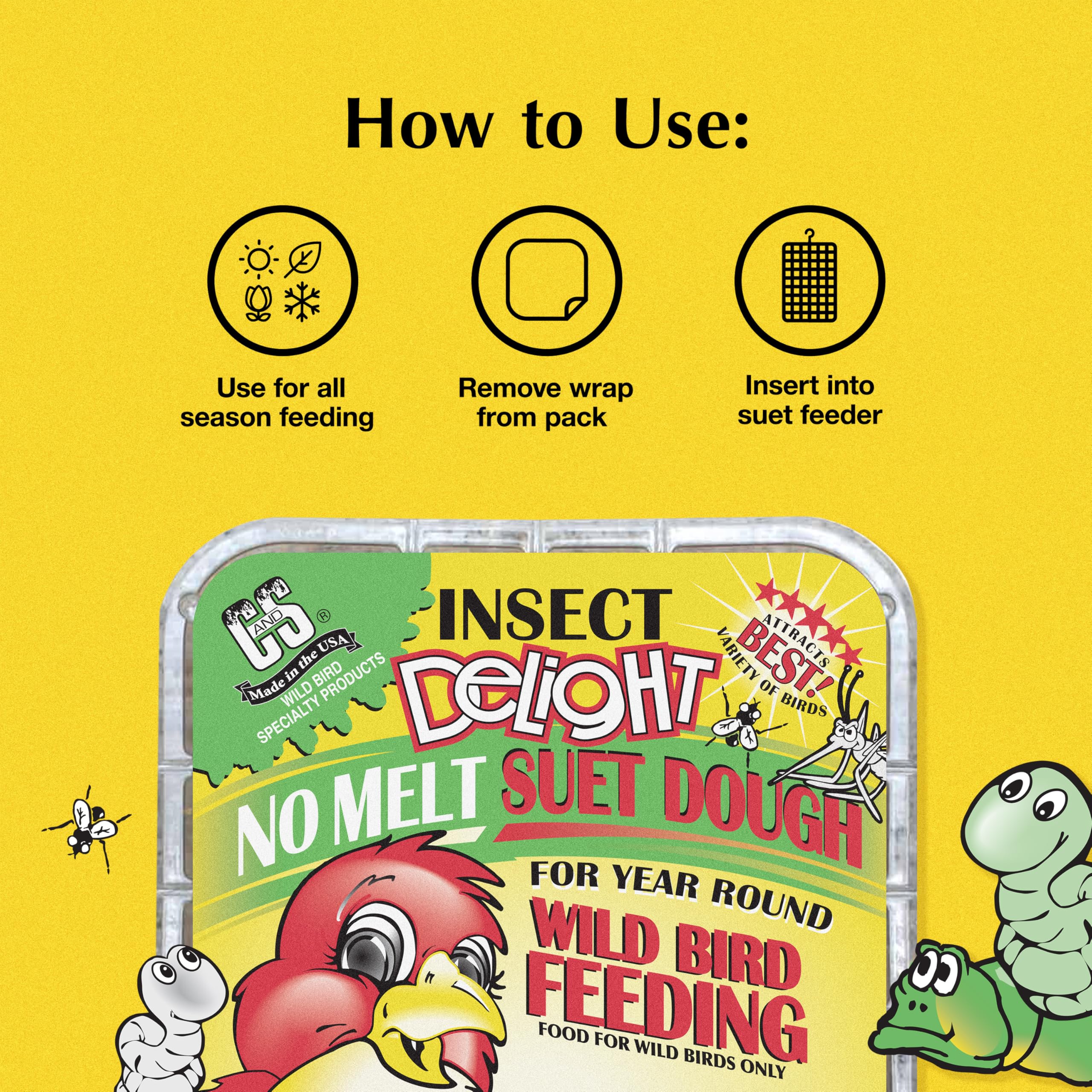 C&S Insect Delight No Melt Suet Dough made in the USA.