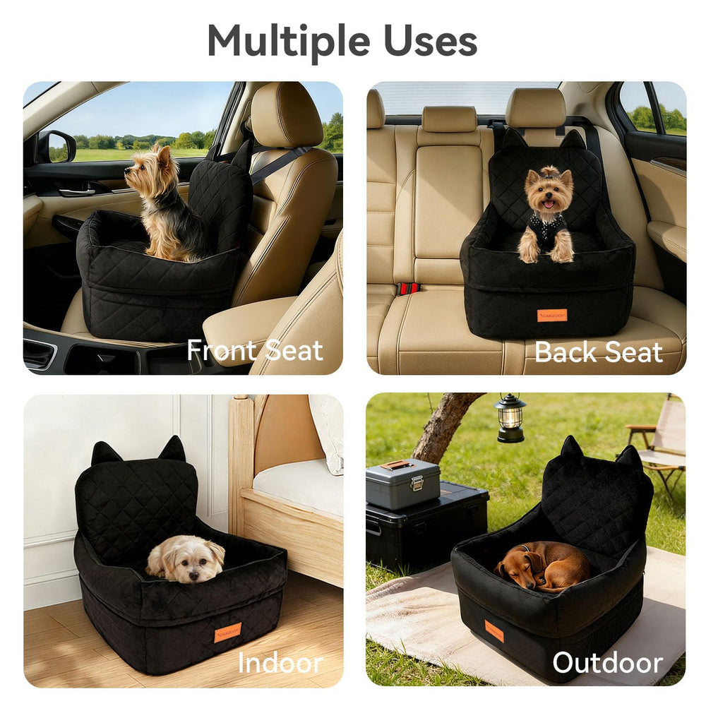 CABZOON booster seat front back seat compatibility for versatile placement