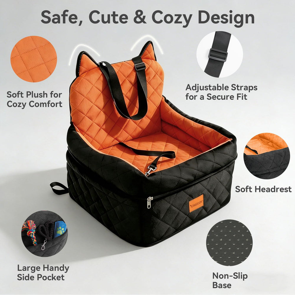 CABZOON booster seat fits front and back seats across cars, trucks, and SUVs.