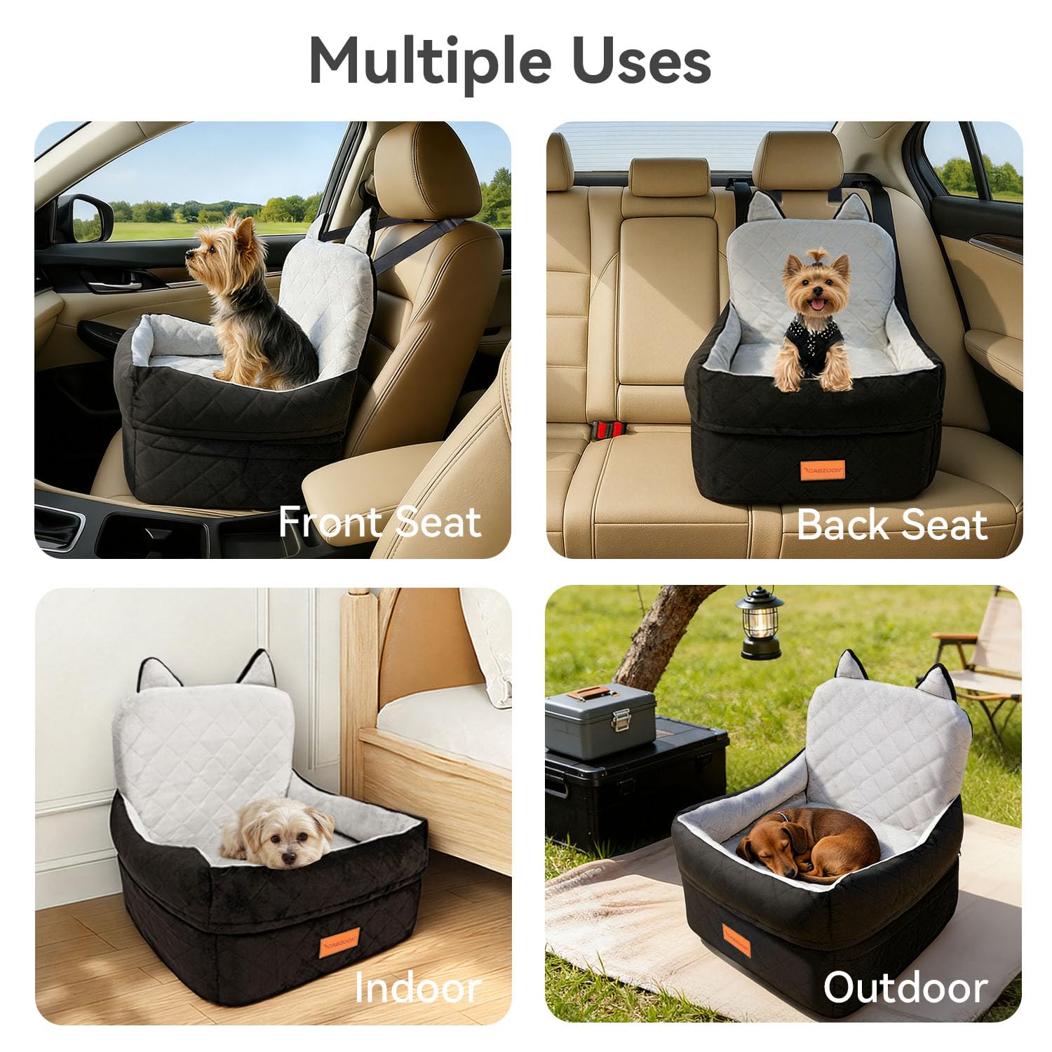 CABZOON dog car seat washable cover makes cleaning quick and easy.