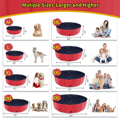 CACSPS foldable pool XL size accommodates large dogs or multiple pets