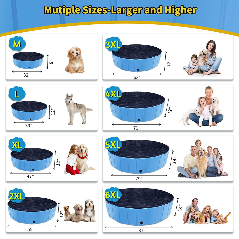 CACSPS foldable pool doubles as kiddie pool, dog bath, or sandbox.