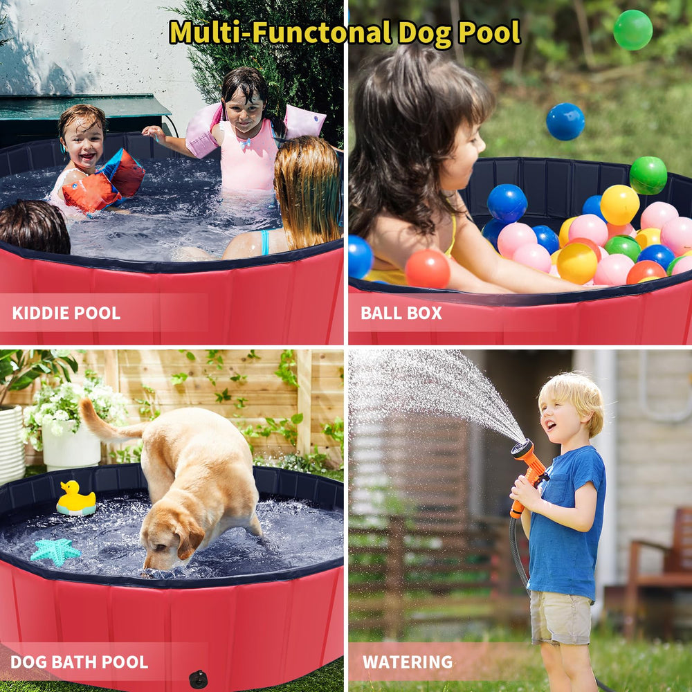 CACSPS outdoor dog bath tub with hard plastic board for stability