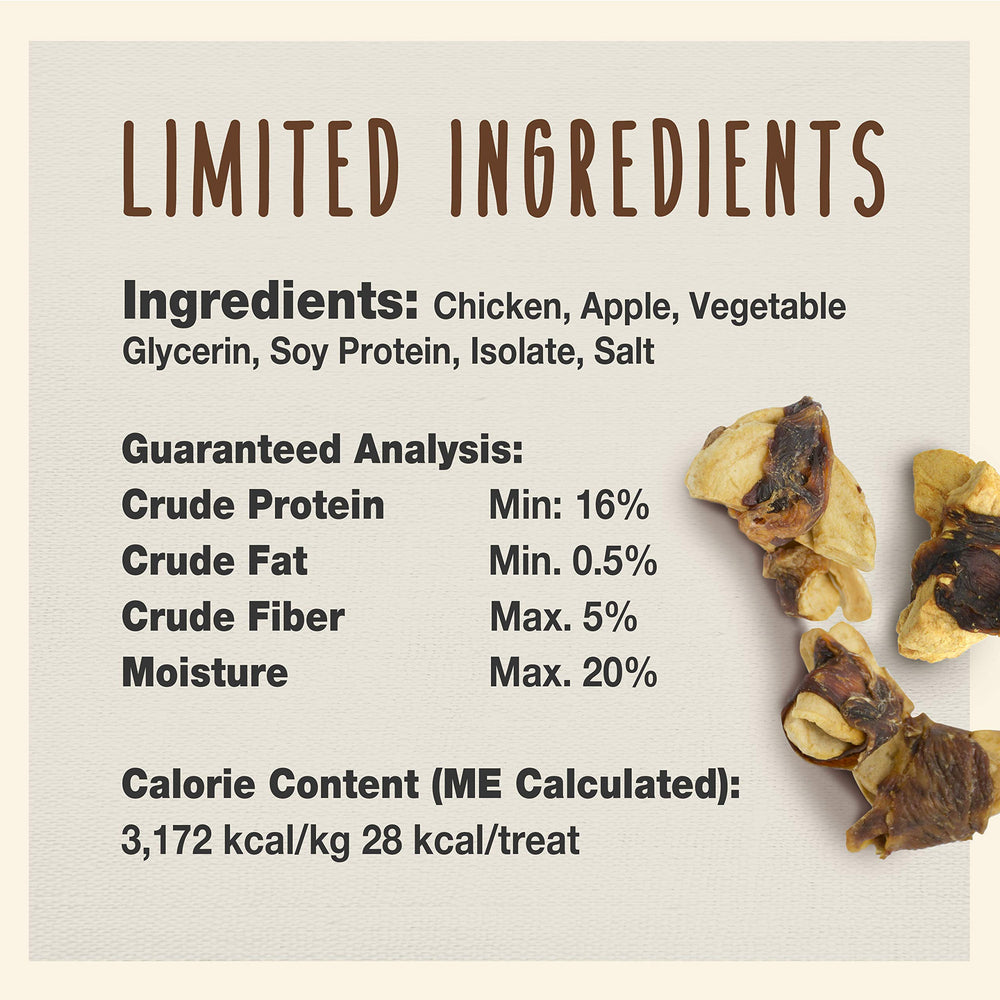 Cadet Chicken Apple Wraps treat image emphasizes protein-rich, low-fat reward.