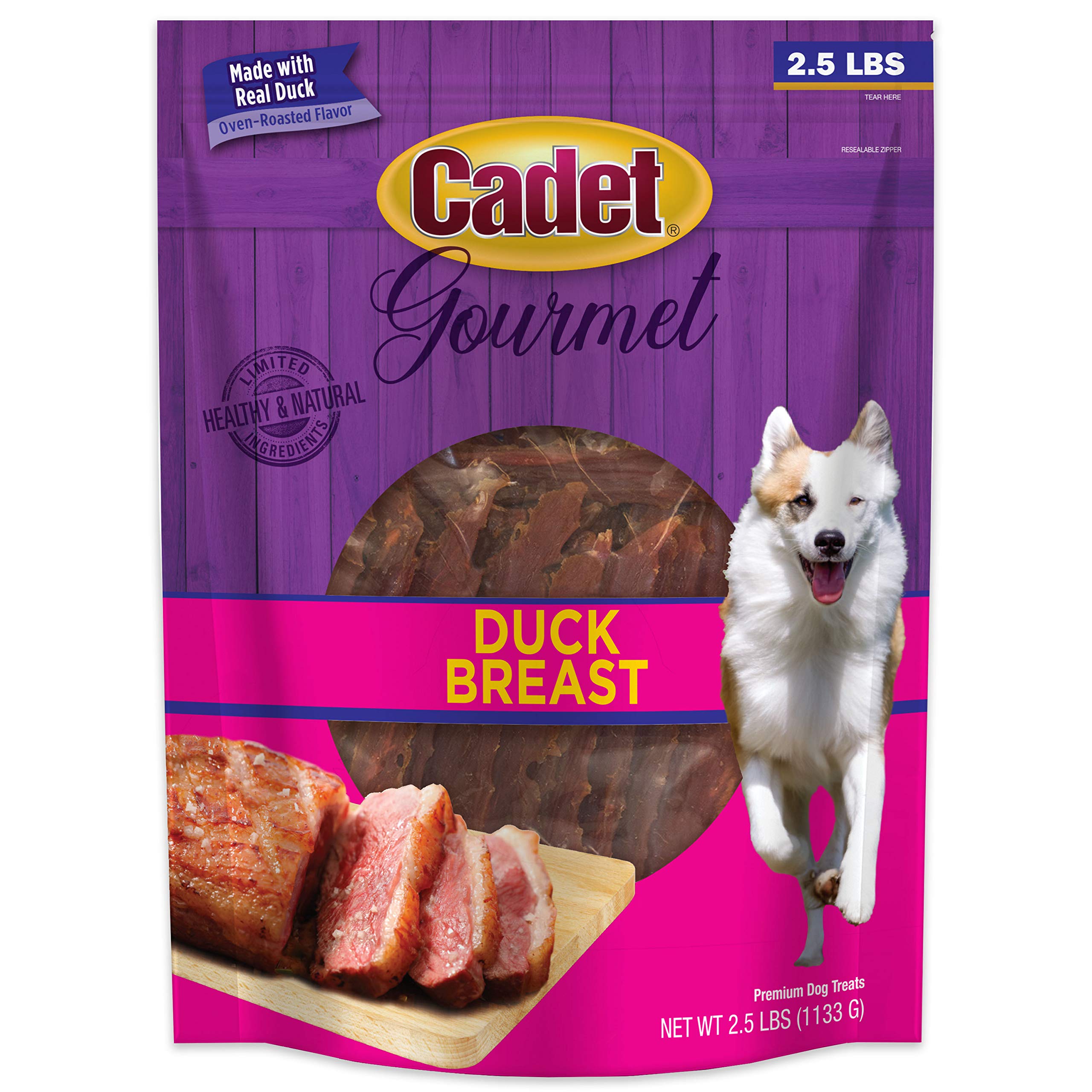 Cadet dog treats with natural ingredients, wholesome snack.