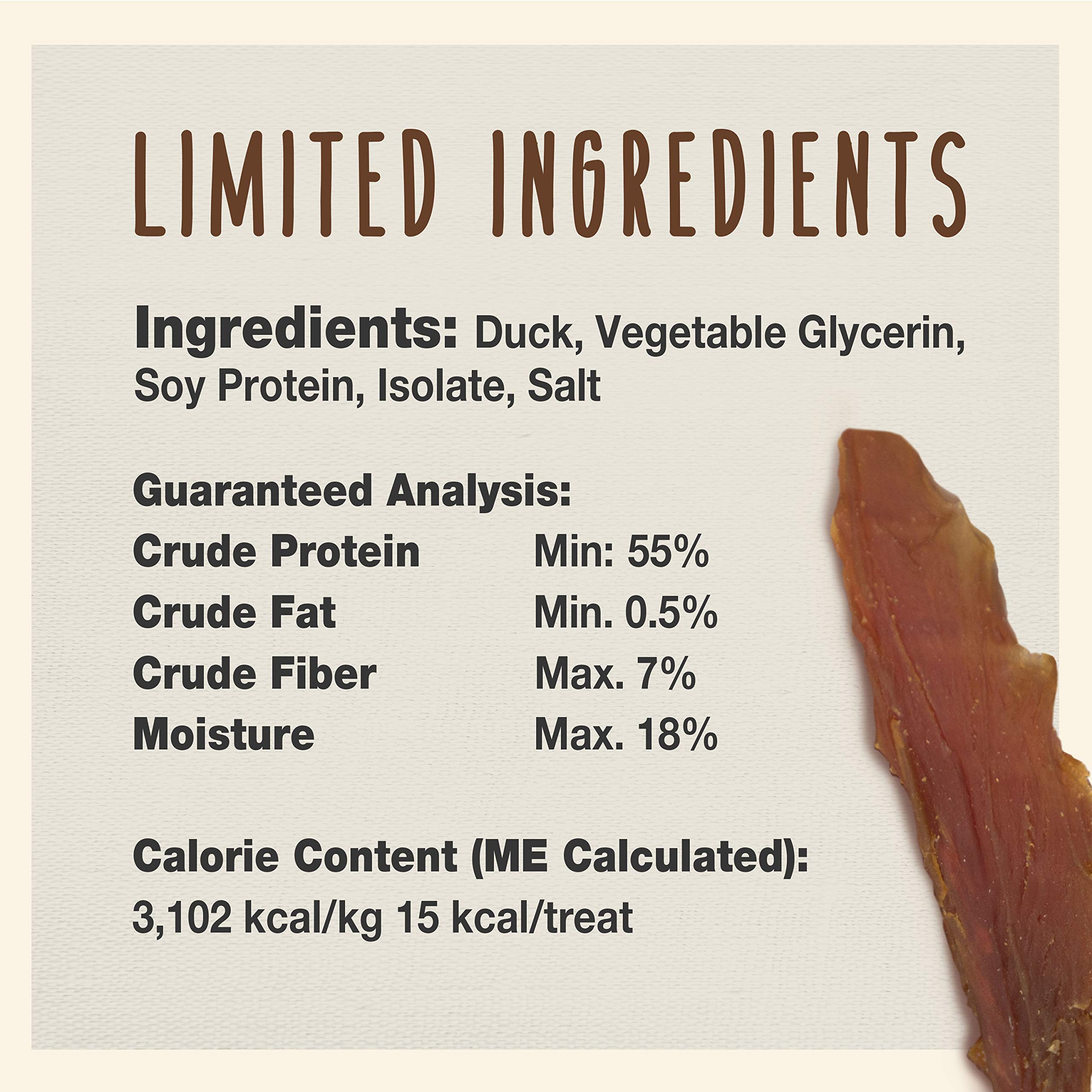 Cadet Duck Breast Jerky low-fat formula makes healthy snacking for dogs.