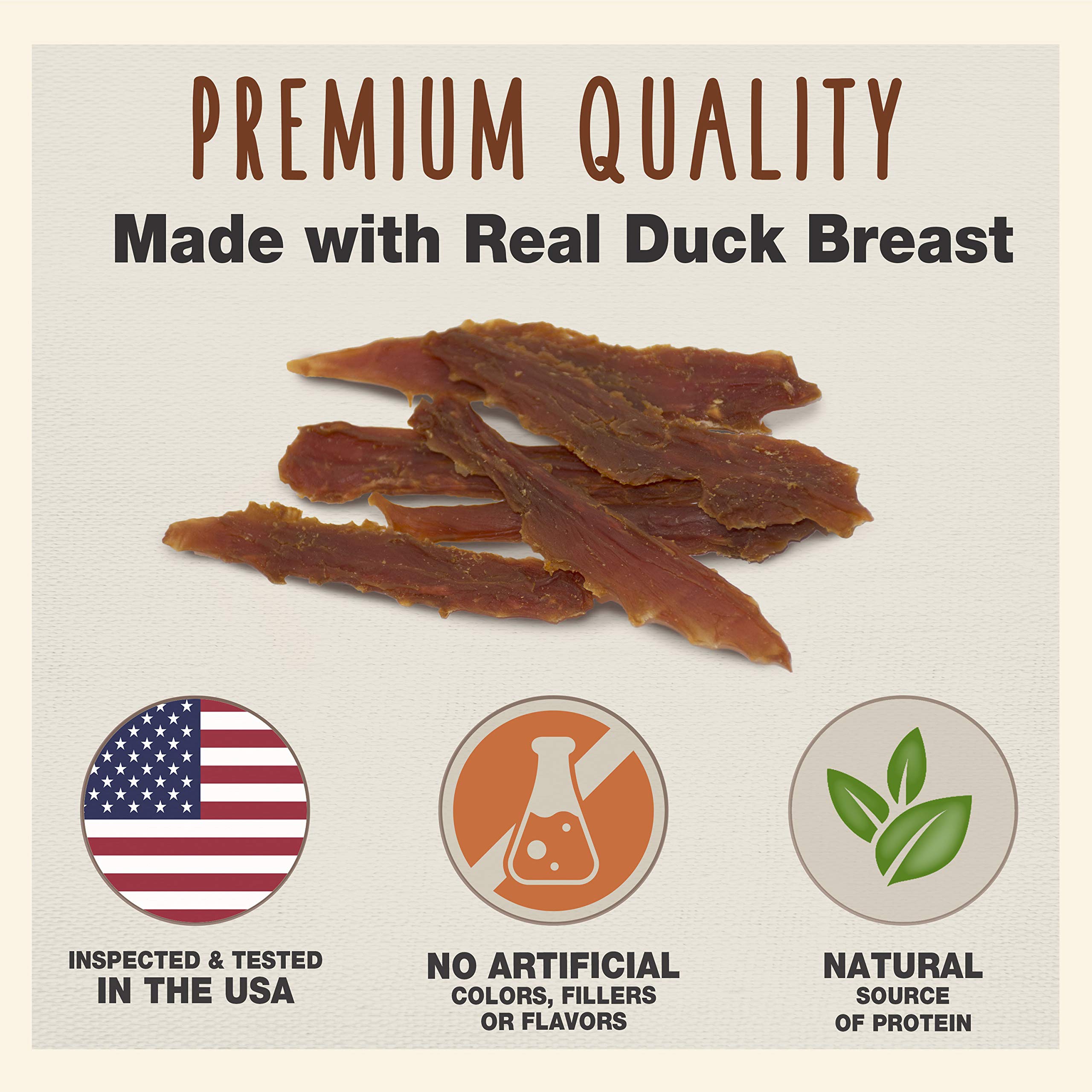 Cadet Duck Breast Jerky oven-roasted-flavor image showcases premium training treats.