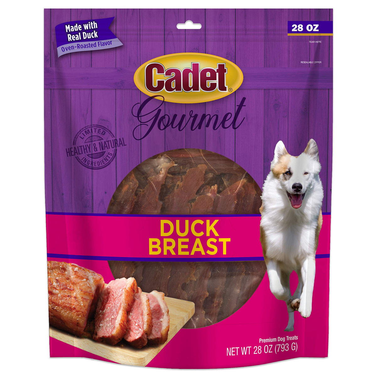Cadet Gourmet Duck Breast Jerky oven-roasted aroma for training.