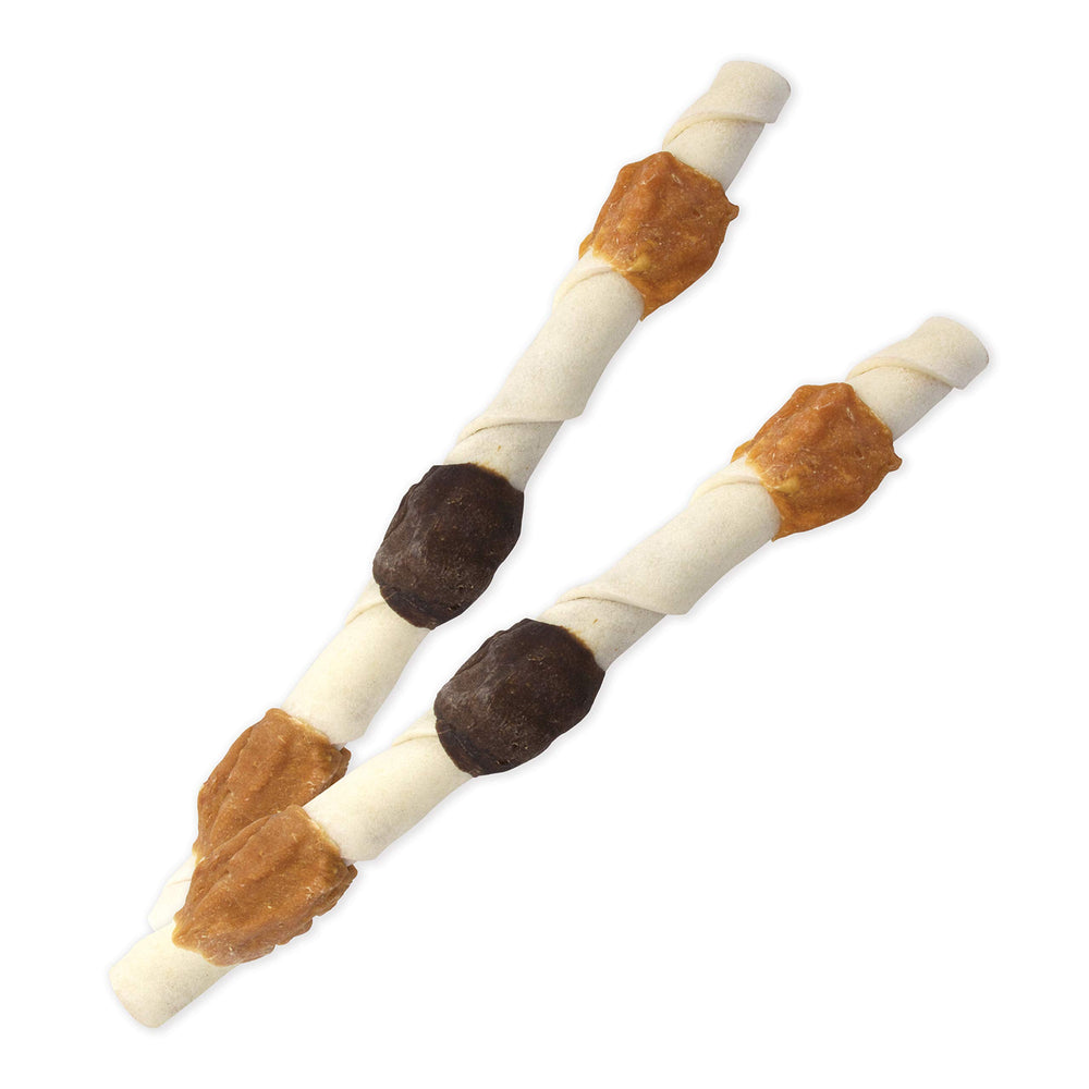 Cadet Gourmet fifteen-chews 10-inch pack – serving suggestion for large dogs.