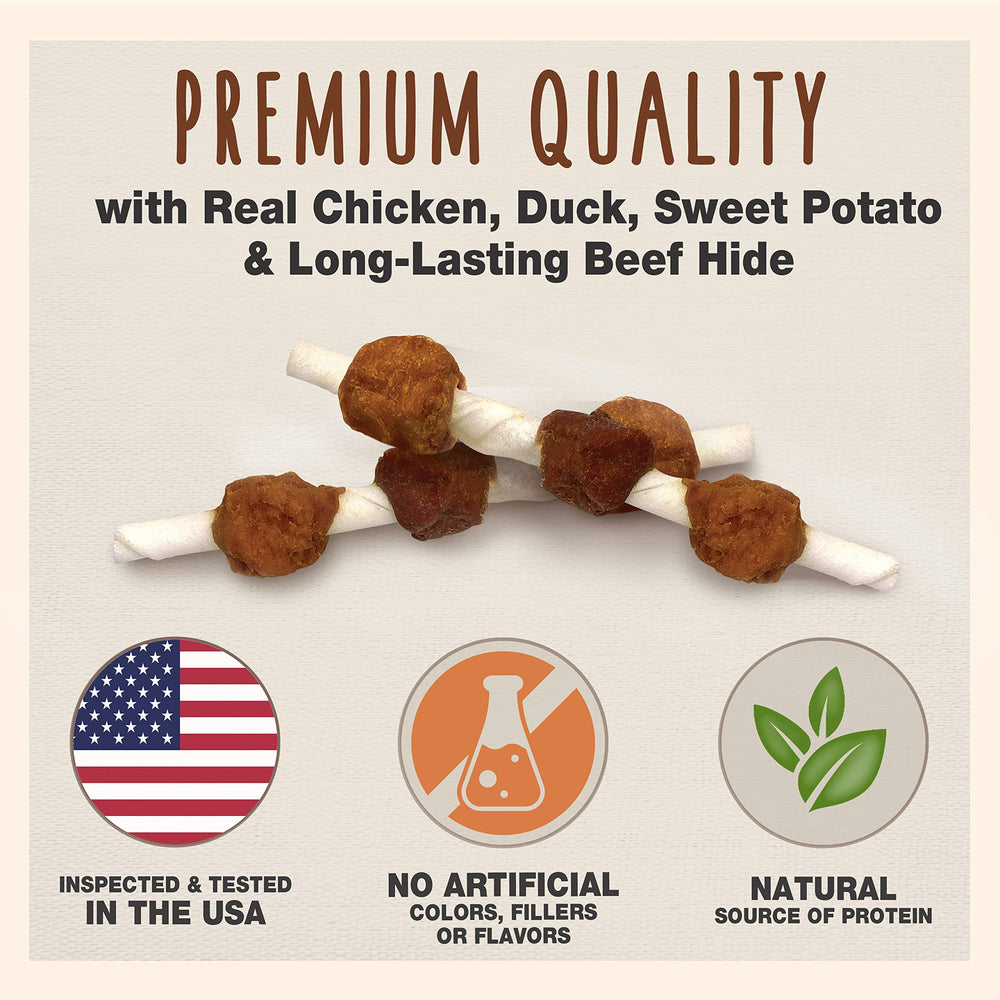 Cadet Gourmet Shish Kabob chews wrapped with real chicken and duck for appealing flavor