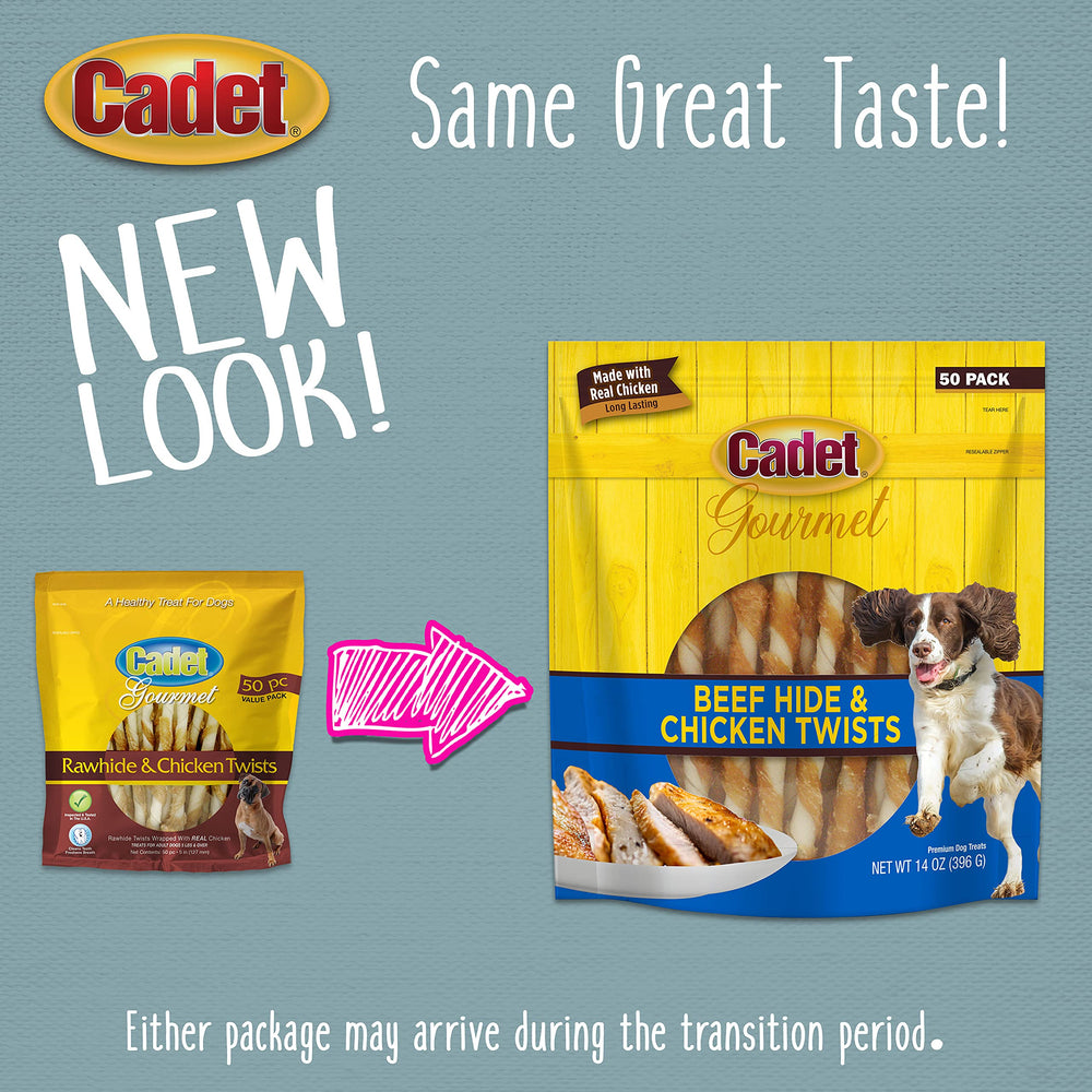 Cadet Gourmet USA-inspected chews ensuring quality and safety.