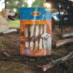 Cadet Premium Hides beef hide chew showing real proteins and veggies