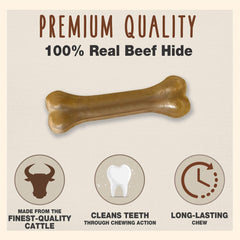 Cadet pressed beef-hide bones closeup reveals natural texture and single-ingredient quality.
