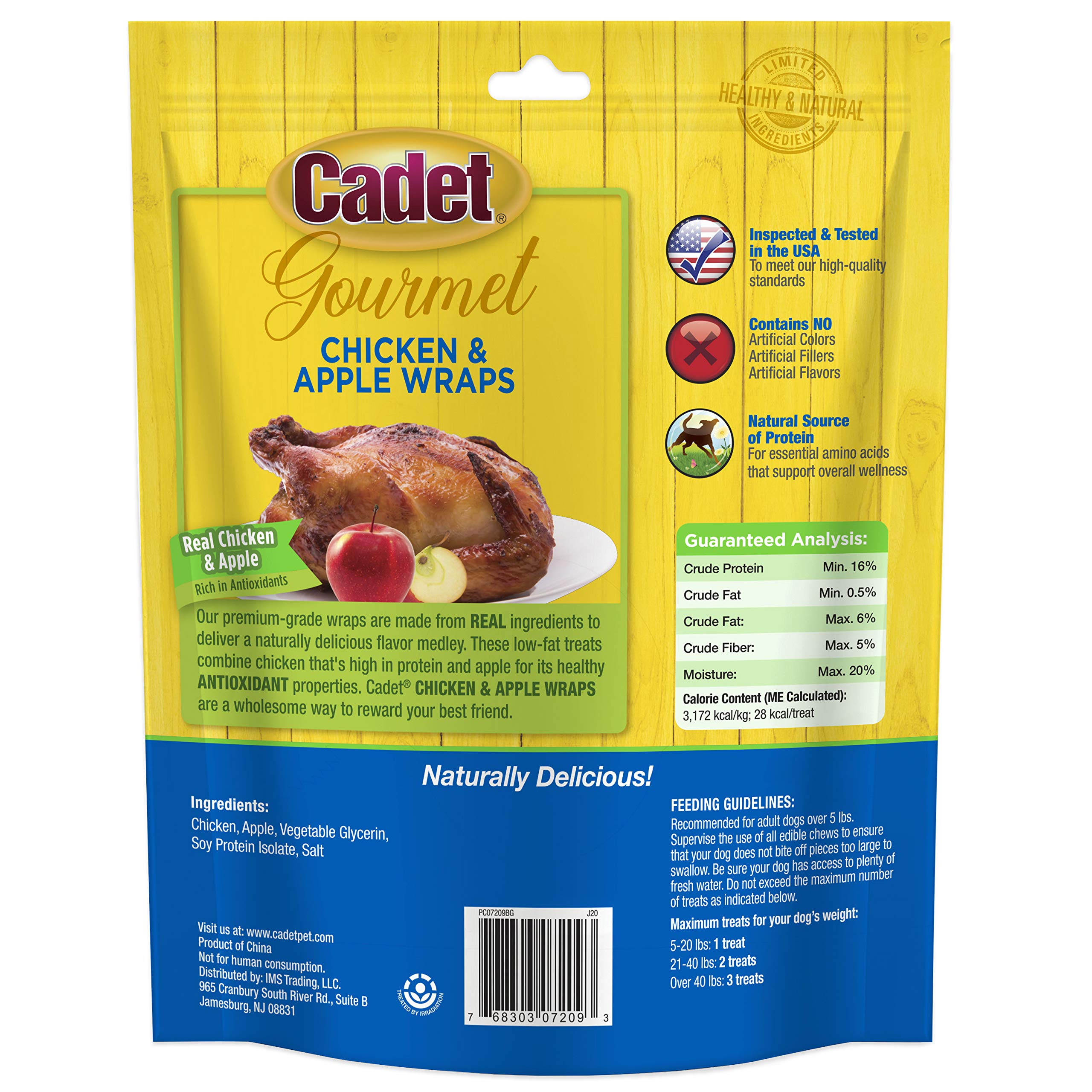Cadet small and large dogs can enjoy these wrap treats during training.