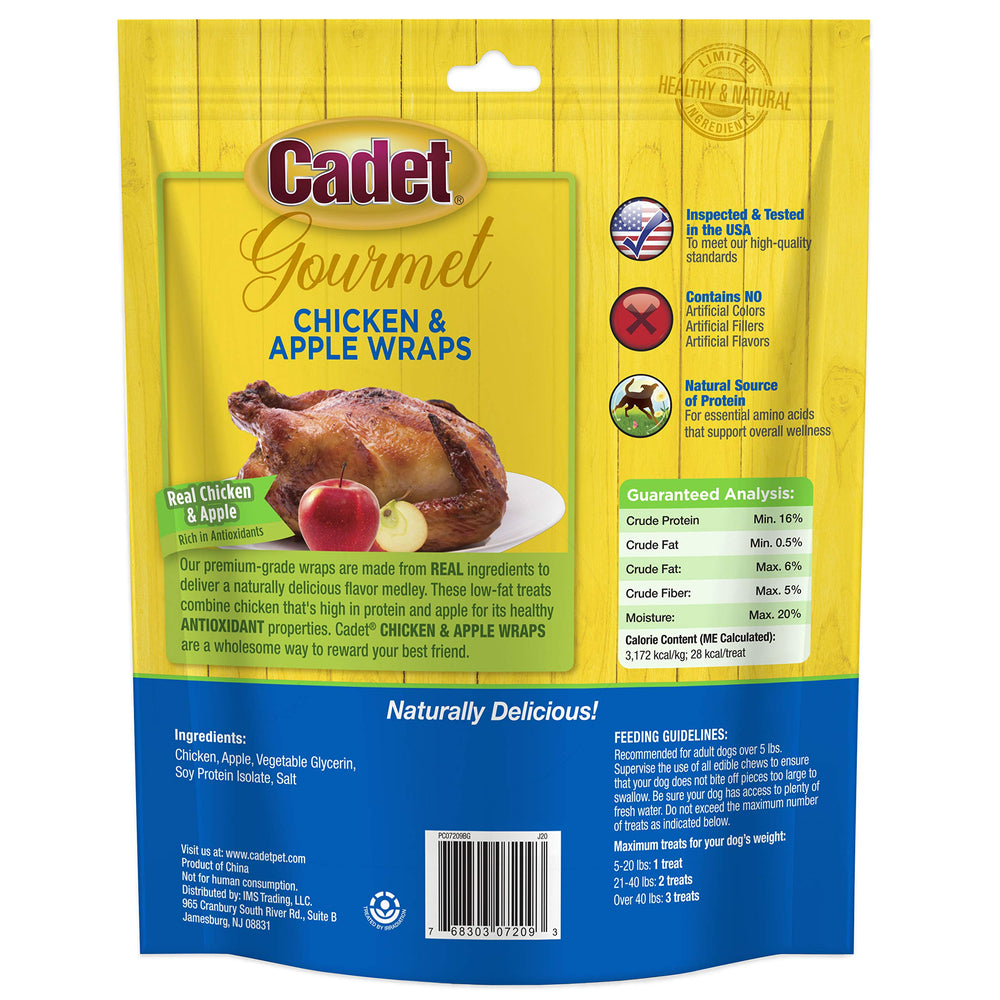 Cadet small and large dogs can enjoy these wrap treats during training.