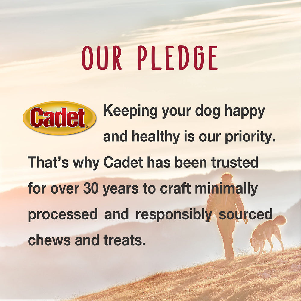 Sourced from grass-fed cattle for Cadet Bully Hide Sticks.