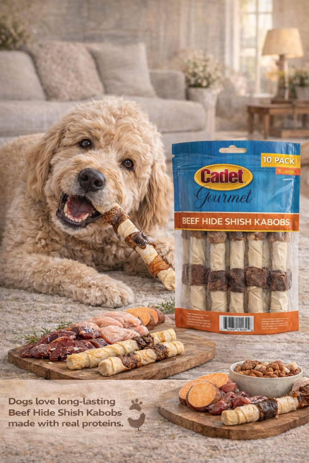 Cadet X-Large shish kabob image emphasizes USA-inspected quality