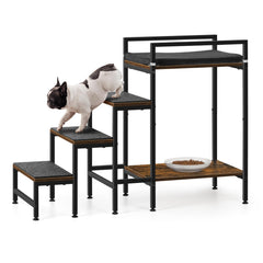 CADUKE pet window perch with stairs offers a cozy elevated view for cats and small dogs