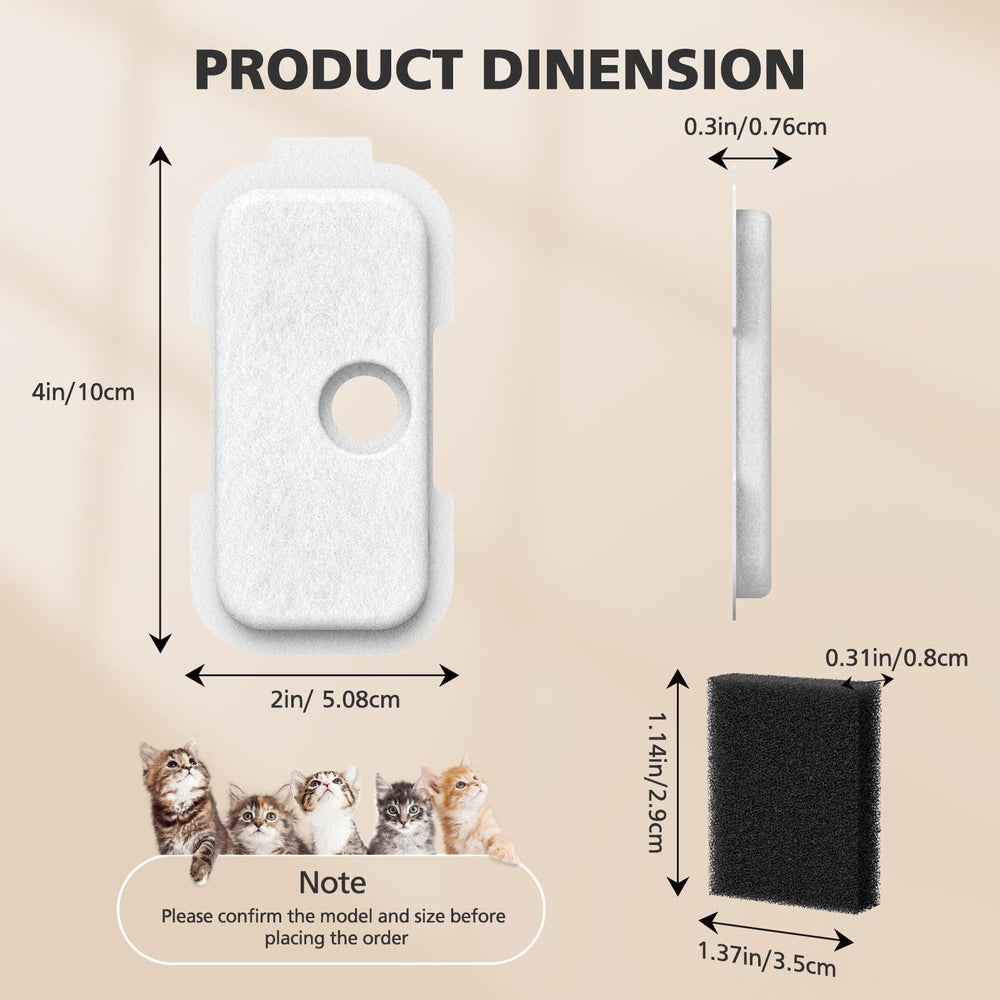 Caehomly activated carbon filter reduces odors in cat water