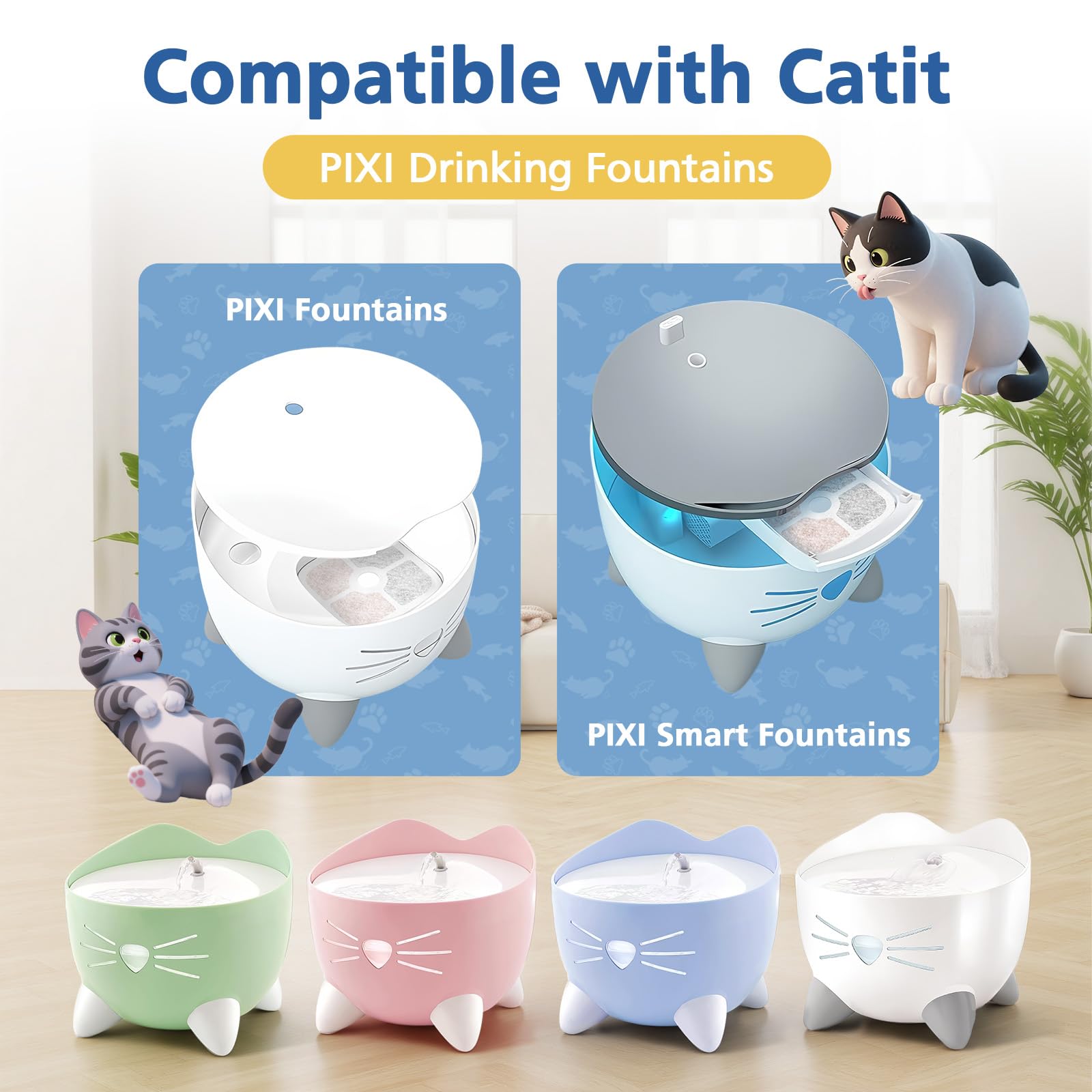 Caehomly compatibility with Catit PIXI ensures a secure fit