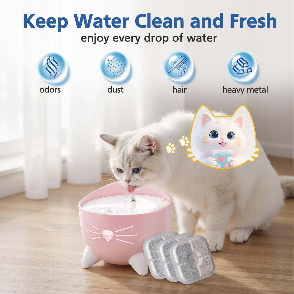 Happy kitty hydration from clean tasting water with Caehomly filters