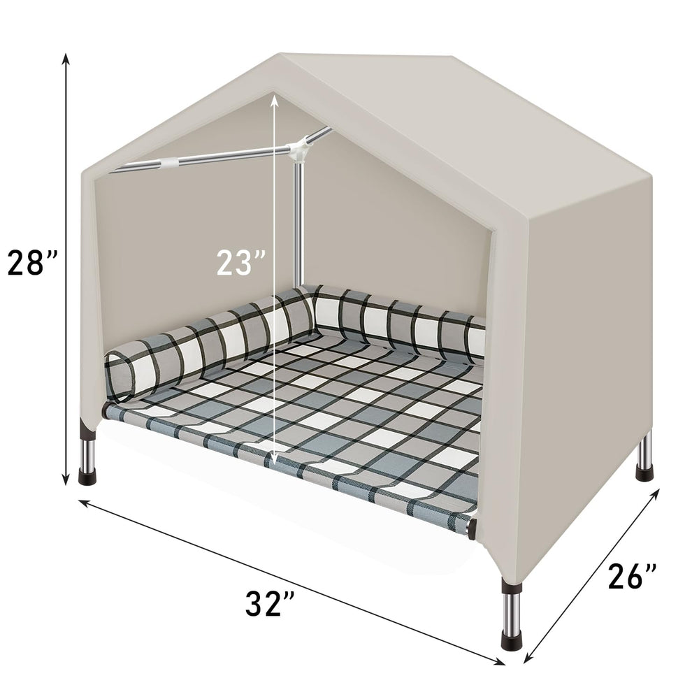 Caghash elevated dog bed house indoor-outdoor use for versatile spaces