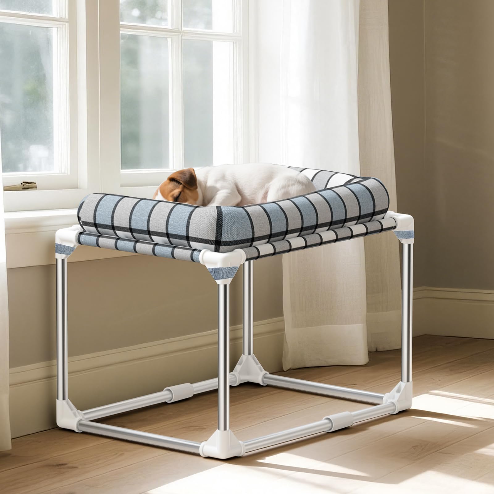 Caghash pet snuggle by human bed demonstrates close companionship during sleep.