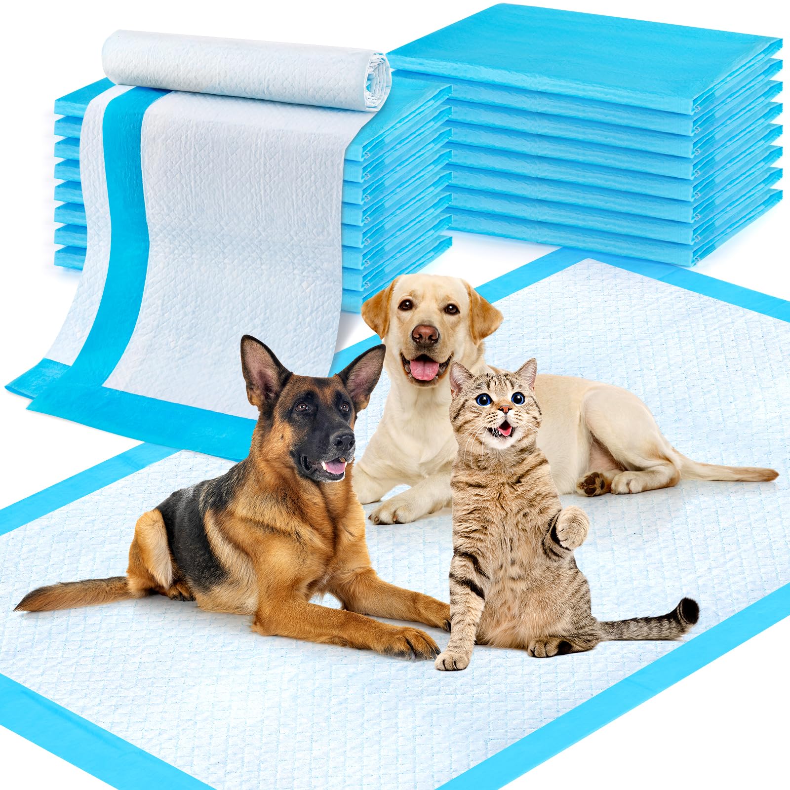 CAHUDIKIC Puppy Pads 36x51 cover keeps floors dry and protected during use.