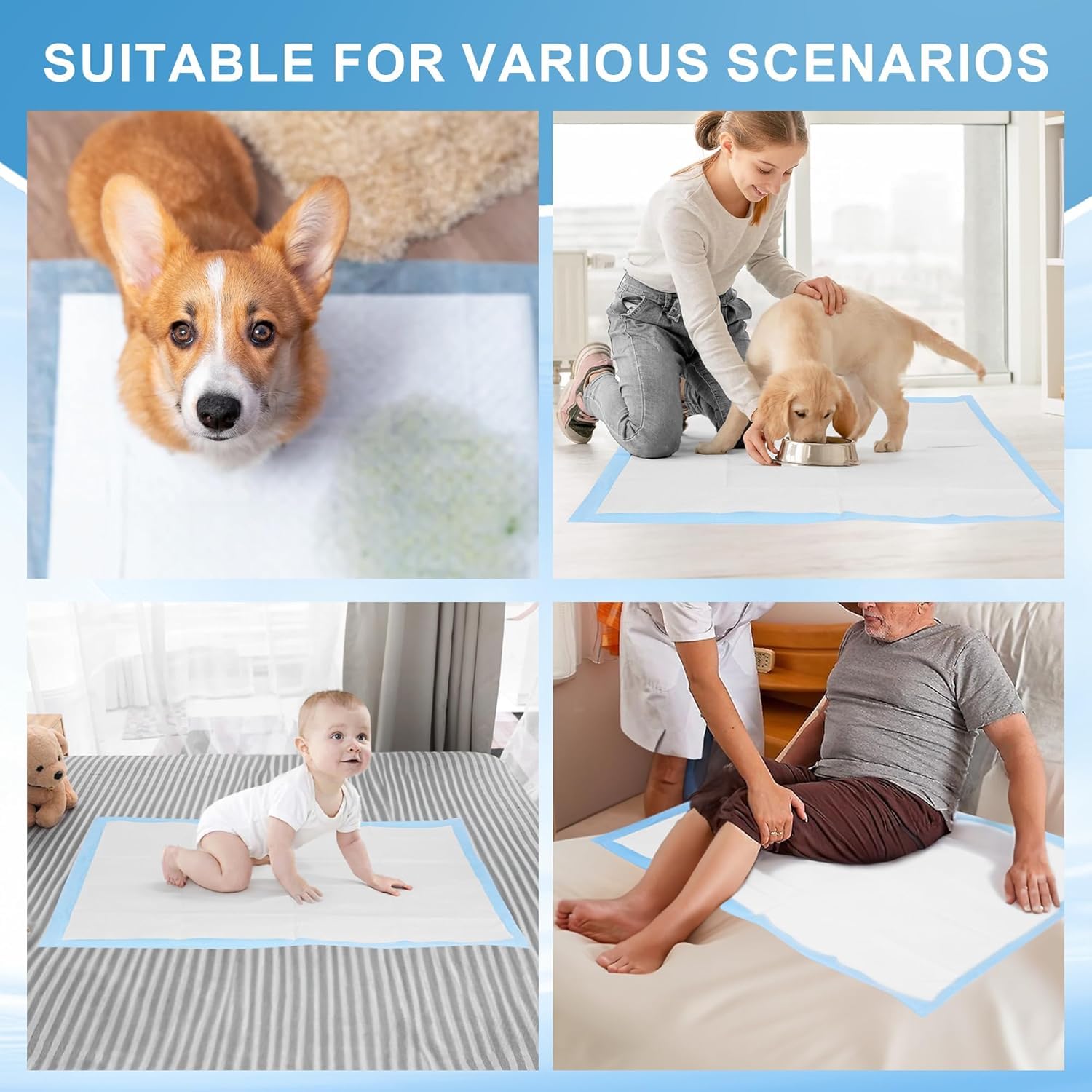 CAHUDIKIC Pads offer all-night protection for elderly or recovering pets.