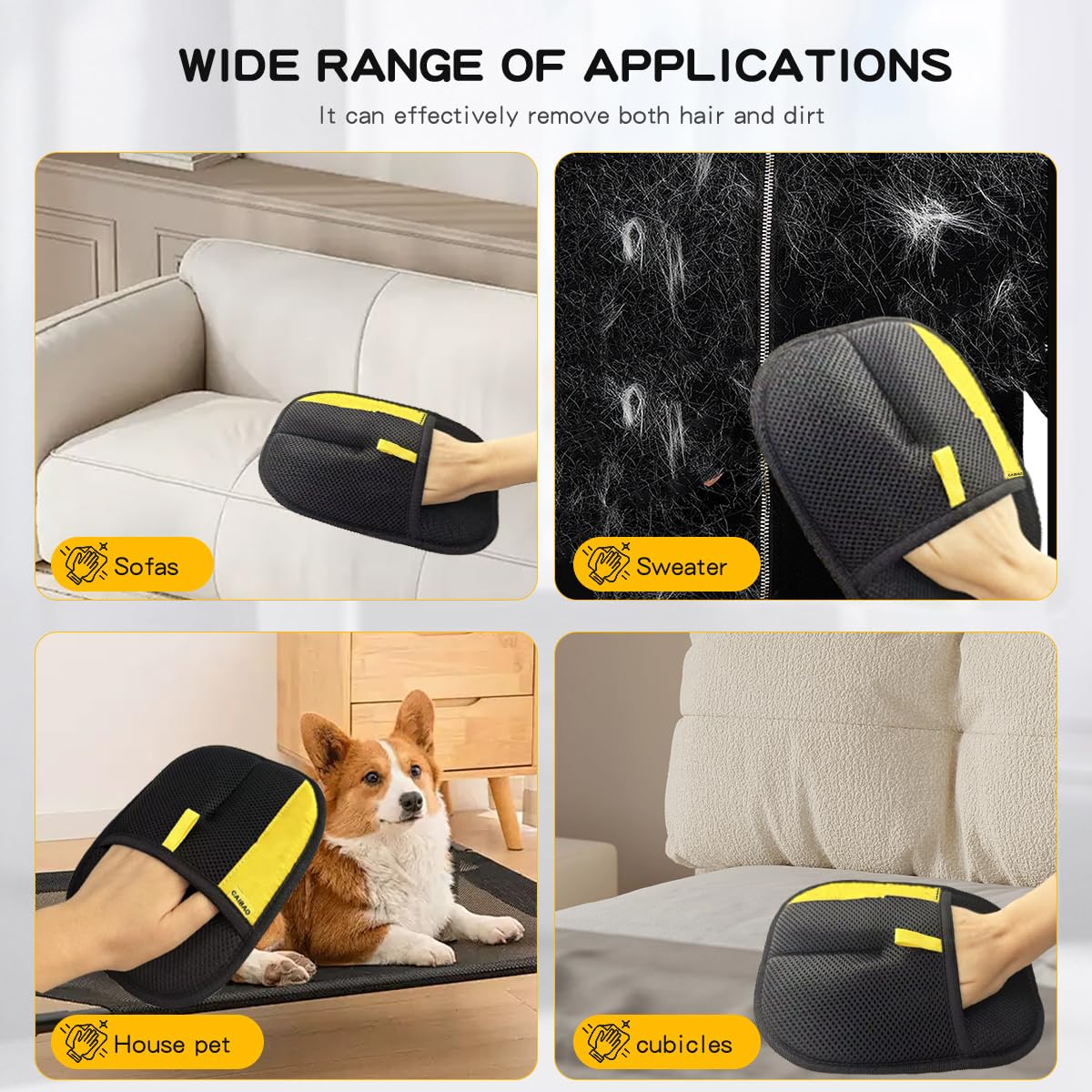 CAIBAO glove cleaning bedding highlights versatile surface cleaning for homes.