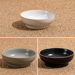 Caigmo ceramic cat bowl close up with smooth glaze and sturdy rim
