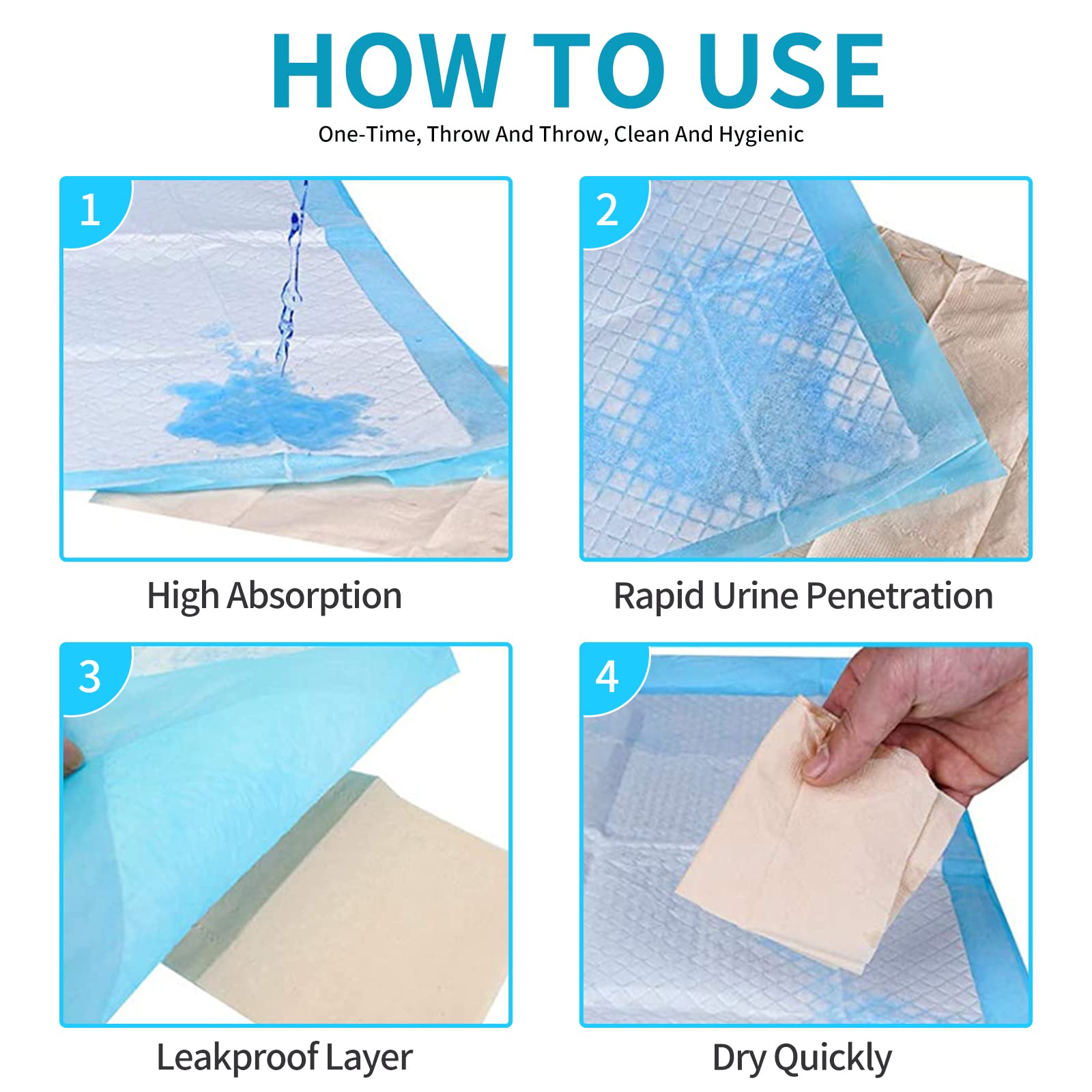 Odor control feature of CAILOS pee pads
