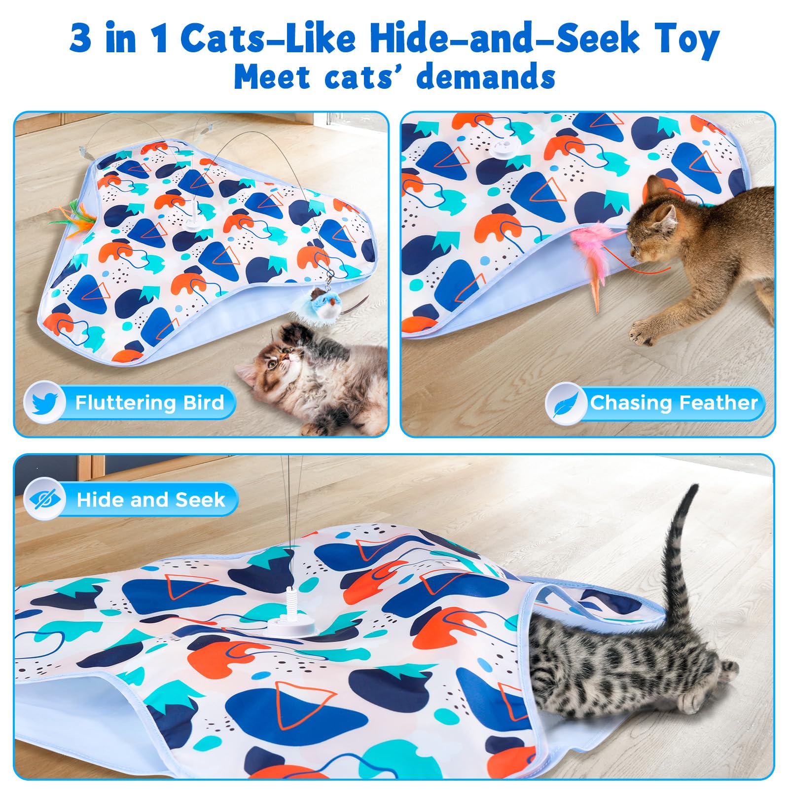 CaitPal Hide-and-Seek mode invites kittens to chase and explore