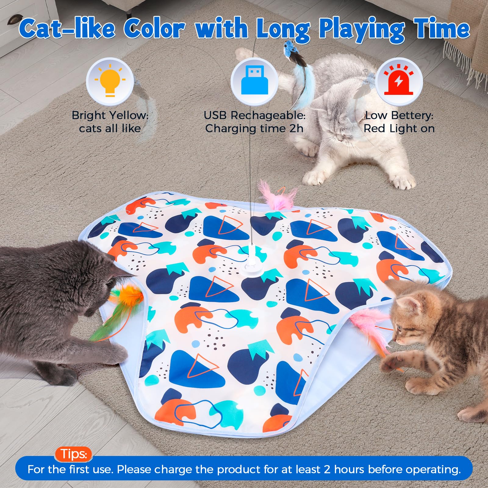 CaitPal includes two spare rotating birds for extended play