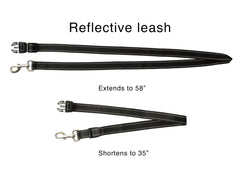 Caldwell's adjustable waist strap offers comfortable cross-body control for active dogs.