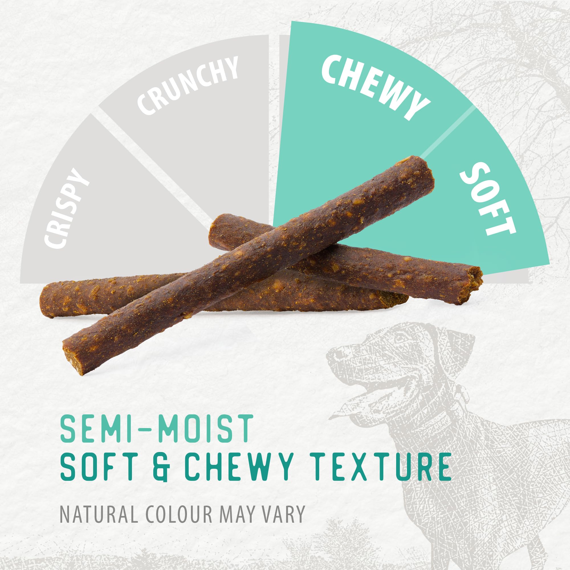 Caledon Farms Chewy Beef Sticks portion-control design suits dogs of all sizes.