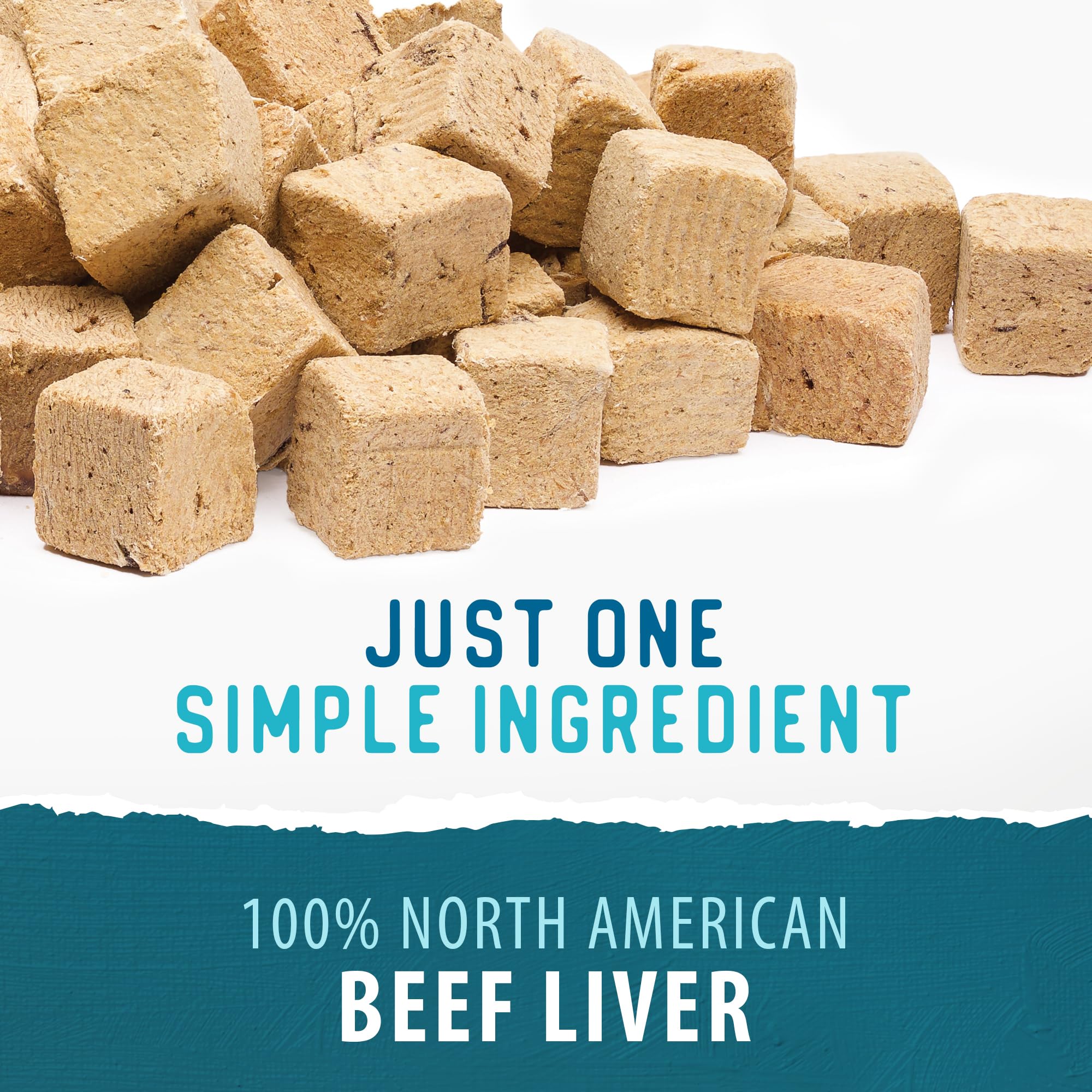 Beef liver bites in a bowl by Caledon Farms