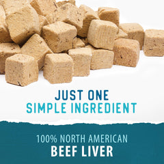 Beef liver bites in a bowl by Caledon Farms