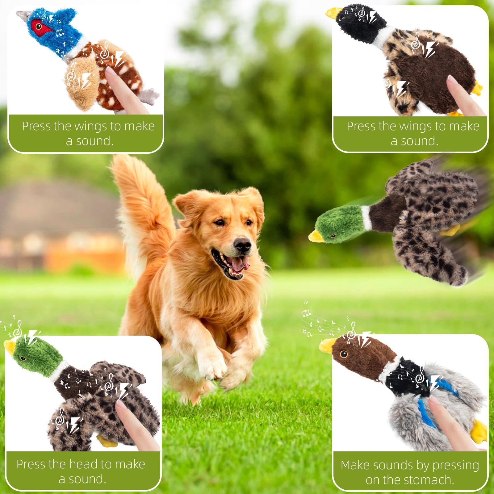 Calibonbon soft plush set for light to moderate play in small to medium dogs